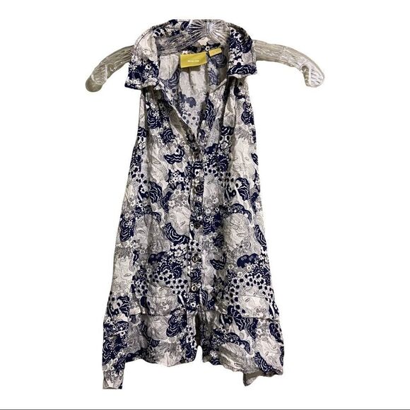 đť…şanthropologie Sz 2 Maeve Face Print Tesni Tank - Picture 3 of 8